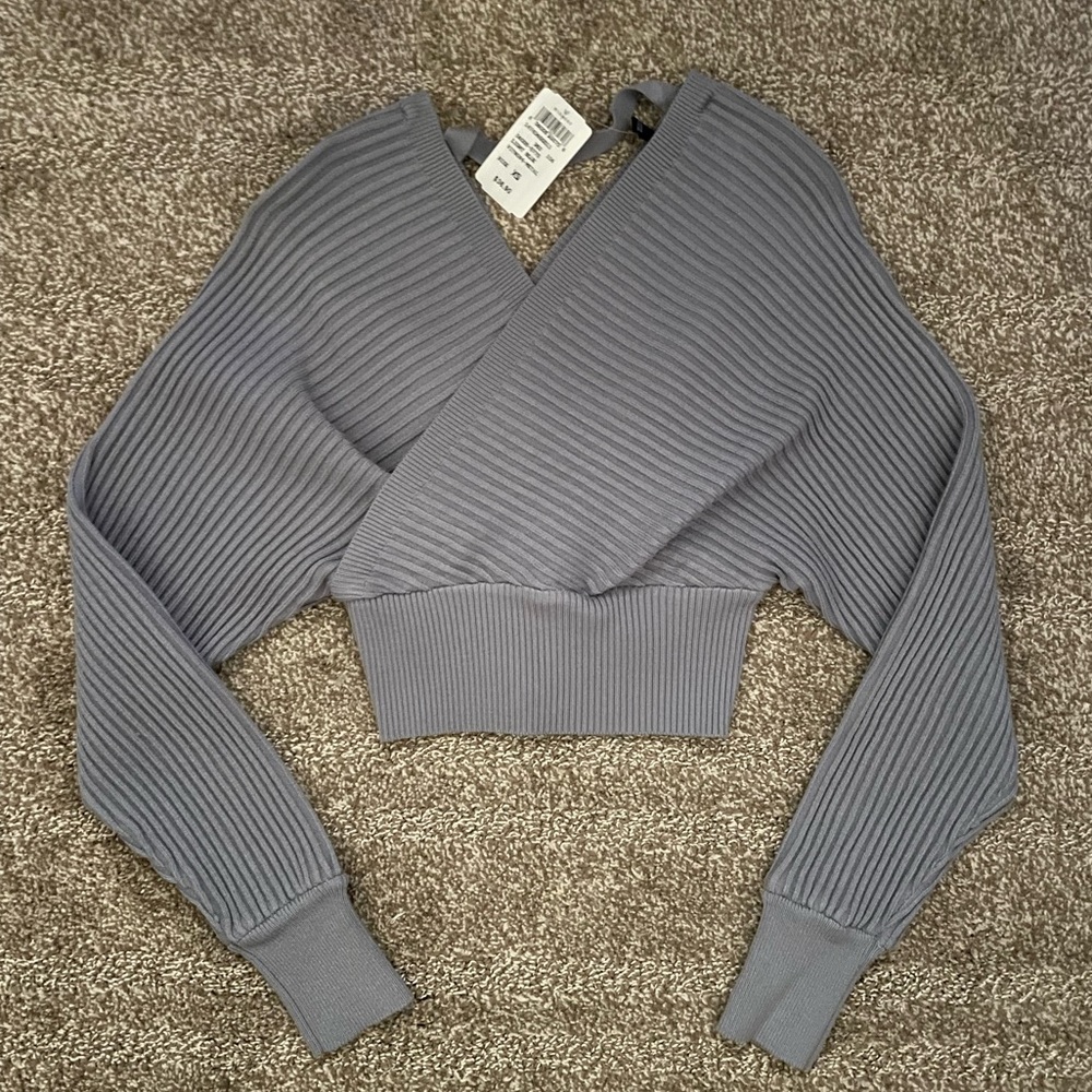 Cropped Knit Sweater